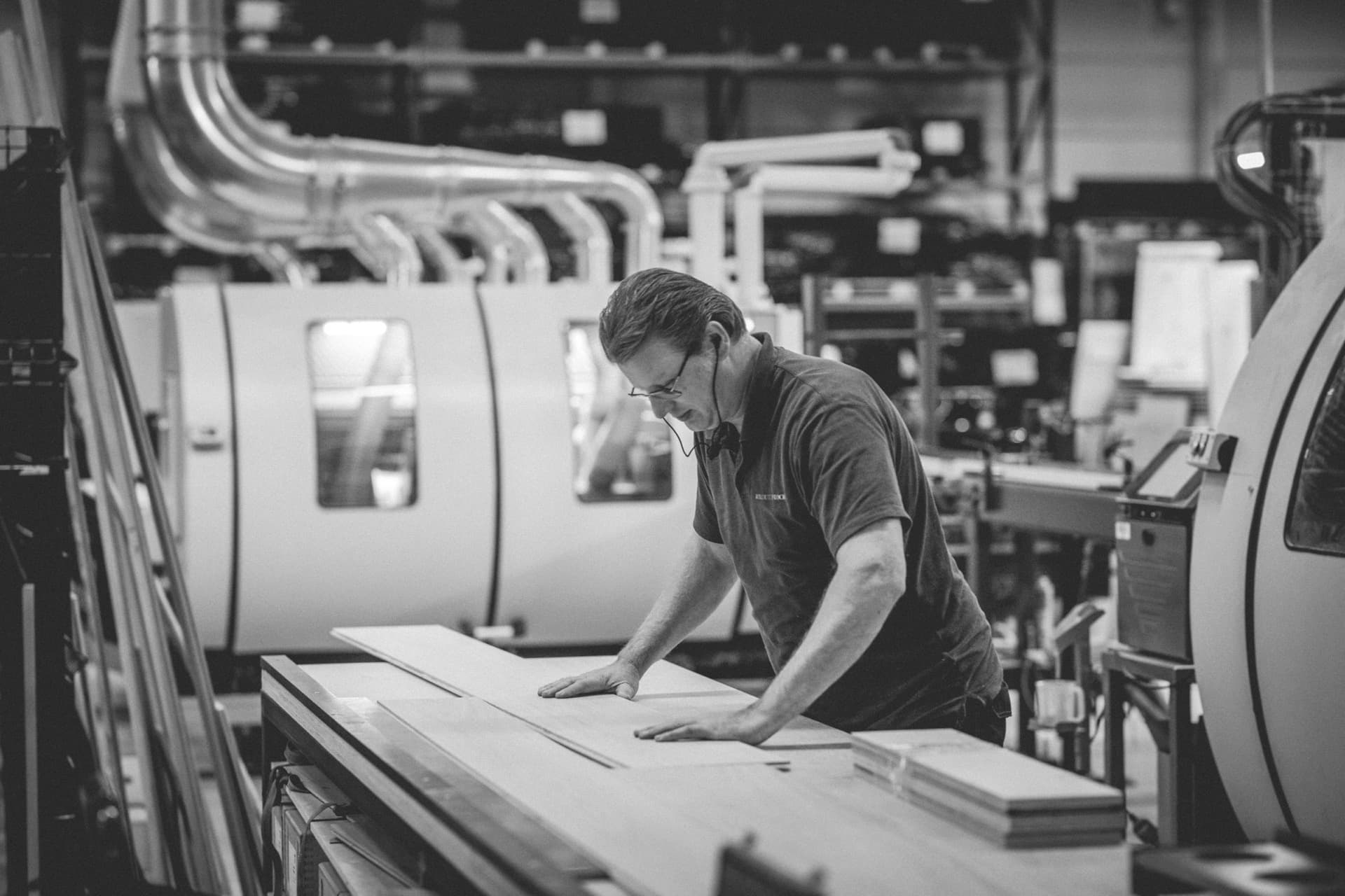 Houtbewerking in de fabriek